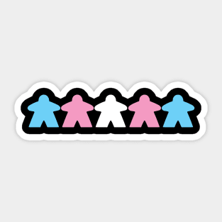 Trans Pride Meeples Sticker